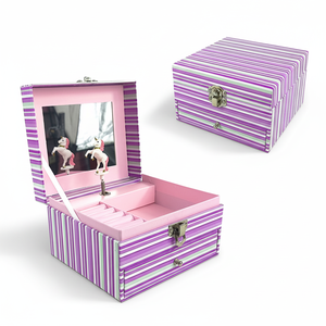 Boîtes à musique personnalisées avec chansons, cheval de carrousel, ballerine rose de haute qualité, vente en gros avec tiroir, boîte à bijoux cadeau pour filles - Product Image 1