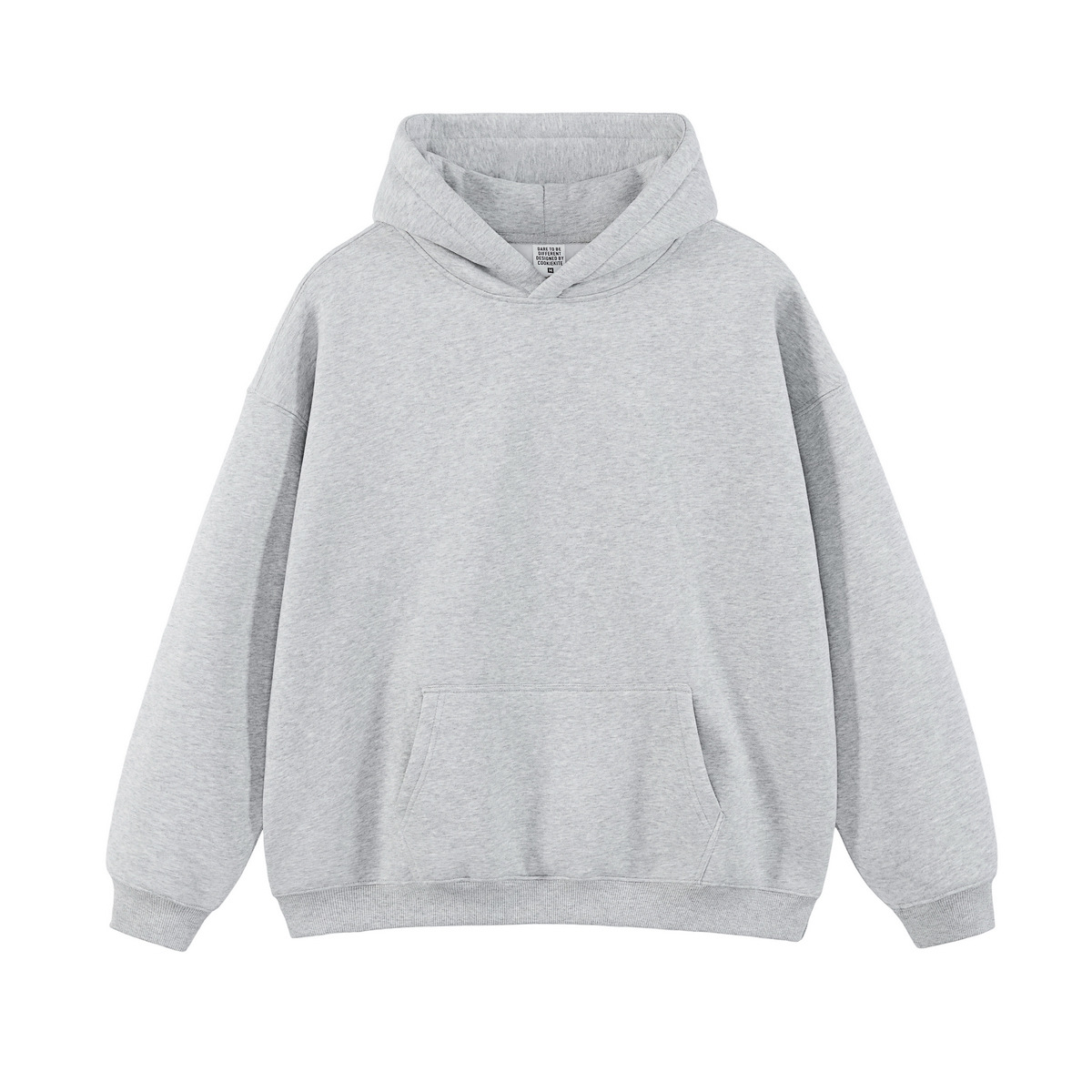 เสื้อฮู้ดลายดอกไม้สีเทา