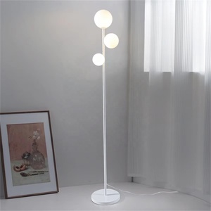 Wholesale Modern <strong>Gold</strong> <strong>Tall</strong> Floor <strong>Lamp</strong> with 3 Globe LED Lights Dimmable Vintage Design for Bedroom Lighting - Product Image 4