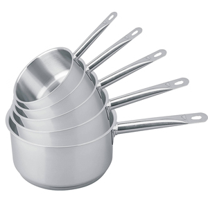 Ustensiles de cuisine antiadhésifs, ensemble d'ustensiles de cuisine en acier inoxydable, mini casseroles, avec poignées, poêle ouverte - Product Image 2