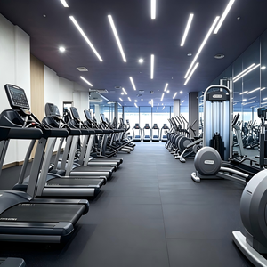 Gym <b>Floor</b> Mats High Density Shock Absorbing Non-slip Noise Reduction Workout Flooring for Home Gym Fitness Easy Install - Product Image 2