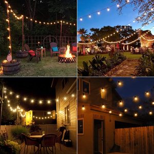 Guirlandes solaires en gros, ampoules G40, étanches IP65, lumières LED féériques d'extérieur pour la décoration de jardin, de mariage et de Noël - Product Image 2