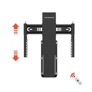 Motorized Height Adjustable Lift Up And Down Lcd Tv Wall Mount Bracket For 32-65inch Tv Mount