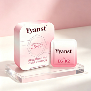 OEM/ODM วายล์ดราสเบอร์รี่ ดี3 เค2 แผ่นอมละลายได้ ผสมสารสกัดจากพืช ช่วยผ่อนคลายยามเย็น บำรุงกระดูก 30 แผ่น - Product Image 4