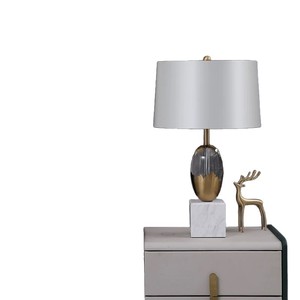 Lámpara de mesa moderna con base de mármol, fuente de luz Led E27, control de interruptor para dormitorio, sala de estar, iluminación decorativa para Hotel - Product Image 5