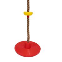 Columpio de Disco Colorido con Plataformas de Cuerda para Escalar, Columpio Infantil para Interiores y Exteriores