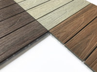 Carreaux composites de style moderne en bois WPC, plastique récupéré, emboîtement, pour terrasse extérieure