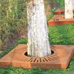 Grille d'ornement pour arbre en acier Corten résistant aux intempéries - Product Image 6