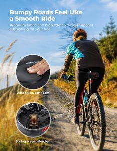 Sillín de <span class=keywords><strong>Bicicleta</strong></span> MTB Vintage de Cuero Vacuno con Calefacción y Asiento Confortable con Memoria - Diseño de Logotipos Negros <span class=keywords><strong>Wheelie</strong></span> de Funsea - Product Image 4