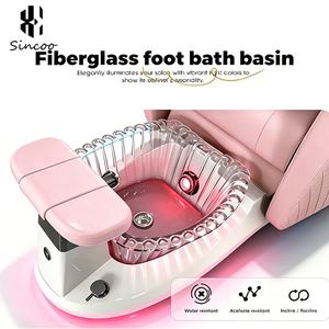 Luxury Nail Salon airbag Massage Pedicure Chair Fiberglass Base with <b>Lighting</b> Electric Washing Foot <b>Bath</b> Spa Pedicure Chairs - Product Image 4