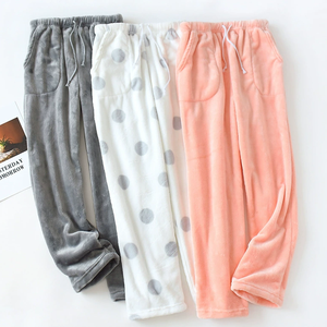 Nuovi Pantaloni Pigiama in Flanella con Motivi Cartoon per <span class=keywords><strong>Uomo</strong></span> e Donna, Autunno/Inverno; Foderati in Pile Corallo per Maggiore Calore; Abbigliamento Casual a Tutta Lunghezza - Product Image 2