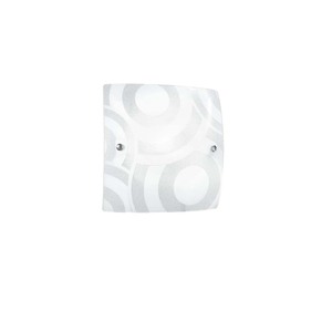 Lámpara de Pared MIRO' Blanca con Acabado Granulado 23x23cm - 1XE27 Máx. 60W - Product Image 1