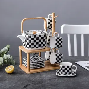 Креативный Японский керамический чайный набор, чашка, блюдце, набор для послеобеденного чая, чайник с подогревом в виде свечи для фруктов, набор чайников