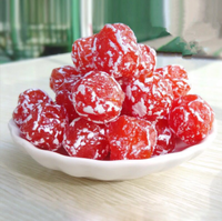 Fruta china en conserva, ciruelas Rojas