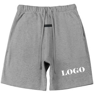 Shorts de sport pour hommes populaires, longueur genou, logo personnalisé, coton French Terry réfléchissant, shorts hip-hop pour hommes - Product Image 6