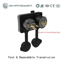 Connecteur XLR 3 broches IP65 deux-en-un mâle et femelle, contacts en alliage de cuivre plaqué or, boîtier en alliage de zinc plaqué nickel