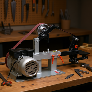 Amoladora de Banda de 2 HP y 110 V de Velocidad Fija, con Banda de 2 x 82 Pulgadas, Herramienta Profesional para Fabricación de Cuchillos con Soporte - Product Image 2