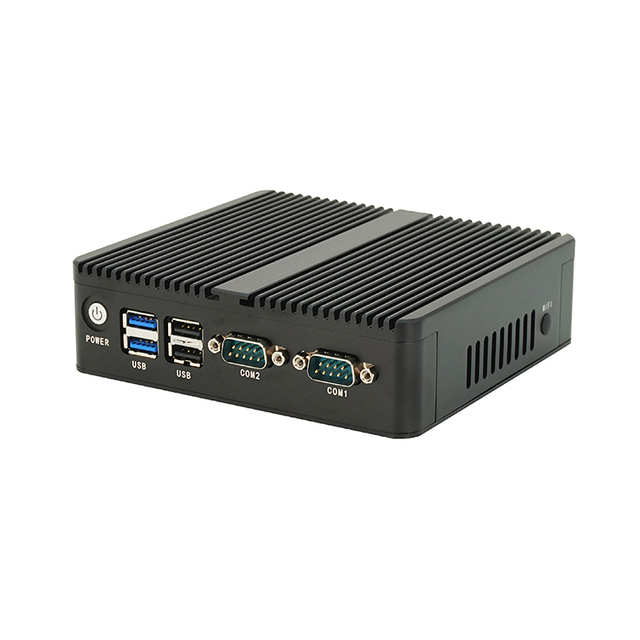 Wholesale Price Industrial Tiny Computer Fanless Cooling Dual Lan RJ45 Dual RS232 COM 4 USB Ports X86 Mini PC