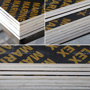 Tablero de carpintero de <span class=keywords><strong>contrachapado</strong></span> de álamo para encofrado de construcción, lámina completa de núcleo sólido, varios tamaños, paneles con cara roja - Product Image 3