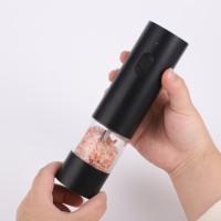 Ensemble moulin à sel et poivre en acier inoxydable rechargeable par USB, réglable, vente en gros d'usine, avec moulin à épices