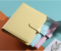 Carnet de planification budgétaire A5/A6 en cuir PU à six anneaux avec porte-cartes, économique pour la vente en gros