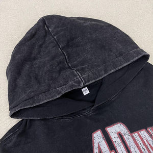 Sweats à capuche surdimensionnés coupe-vent écologiques d'hiver lourds de haute qualité pour hommes Impression par transfert de chaleur personnalisée Polyester/coton - Product Image 4