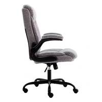 Chaise de bureau moderne avec accoudoirs relevables en tissu pour salle de réunion et bureau à domicile