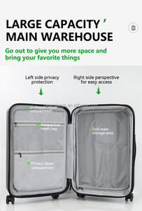 Roue universelle silencieuse personnalisée de haute qualité pouvant contenir plus qu'un bagage ordinaire <span class=keywords><strong>Valise</strong></span> à verrouillage par mot de passe douanier <span class=keywords><strong>TSA</strong></span> - Product Image 4