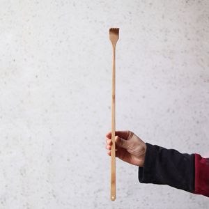 July 7th Bamboo Back Scratcher 42cm Natural Wood Relief Tool For Seniors Daily Necessities - Product Image 3
