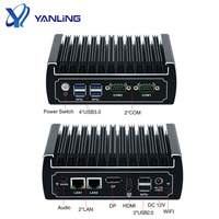 Ordenador de Escritorio Thin Client Más Vendido, Core I3 7100U I5 7200U, Ordenador Industrial Sin Ventilador con 1 Ranura M.2 y 1 Disco Duro de 2.5