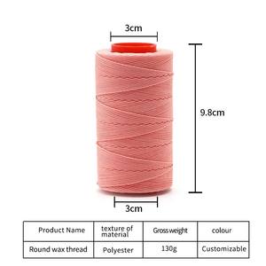 Hongqiao yuvarlak 420d/2 0.4mm Polyester örgülü mumlu iplik bilezikler deri balmumu iplik dikiş için - Product Image 2