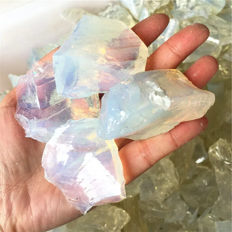 Großhandels preis Natürlicher Roh stein Kristall kies Edelstein Weißer Opal Roh stein zur Heilung