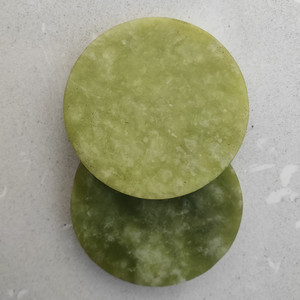 <b>Polished</b> Round Green Jade Pads 50mm For Eyelash Extension Under Eye Pads - Product Image 2
