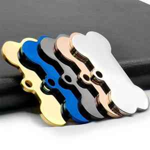 Placas de Identificación para Perro en Forma de Hueso de Acero Inoxidable con Logotipo Personalizado, Placa de Metal para Collar, Suministros para Perros - Product Image 2