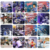 Professional Crystal Shine Series Acrylic Drum Set High-End 5-Piece Glamor Drum Instrument Kits