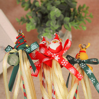 Baguette de chat de Noël avec long ruban – Jouet interactif durable et résistant aux morsures pour l'auto-entretenissement et le soulagement de l'ennui