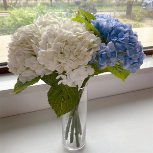 Di alta qualità <span class=keywords><strong>ortensia</strong></span> fiore artificiale in lattice fiori matrimonio grandi petali 196 vero tocco blu <span class=keywords><strong>ortensia</strong></span> per la decorazione domestica - Product Image 3