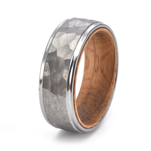 8Mm Màu Đen Tungsten Carbide Vòng Whiskey Thùng Gỗ Inlay Tungsten Vòng Cho Nam Giới Phụ Nữ Thời Trang Đính Hôn Đám Cưới Ban Nhạc Đồ Trang Sức - Product Image 4