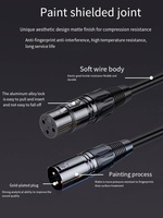 Câble de connecteur audio hybride XLR 3 broches de haute qualité pour microphone, haut-parleur, DMX 512, amplificateur de puissance et éclairage