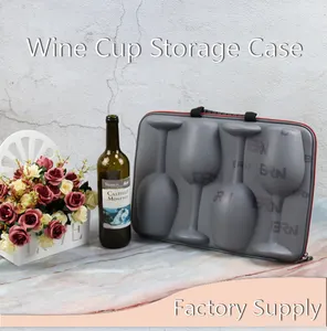 Strumenti da Bar personalizzati birre in bottiglia scatole protettive per il trasporto di vetro custodia protettiva in vetro eva red wine Glass case