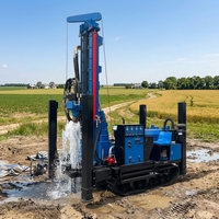 Machine de forage de puits d'eau sur chenilles CE de 300 m de profondeur, fabriquée en Chine