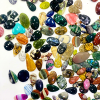 Cabochons en quartz de pierres précieuses naturelles polies mélangées, lot en gros de pierres précieuses