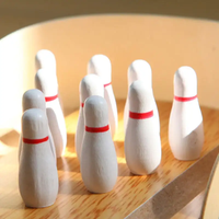 Mainan bola Bowling Desktop Mini kayu penjualan terbaik untuk anak-anak mainan olahraga edukasi dini permainan orang tua anak-anak interaktif menyenangkan