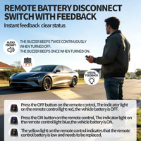 Interruptor de encendido/apagado de batería para RV de 24 V CC y 240 A con control remoto inalámbrico de doble retroalimentación para coches y camiones, que prolonga la vida útil de la batería
