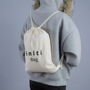 High Quality Custom Logo Size Cotton Canvas <b>Drawstring</b> Backpacks for Promotional Activities and Daily Use - Product Image 1