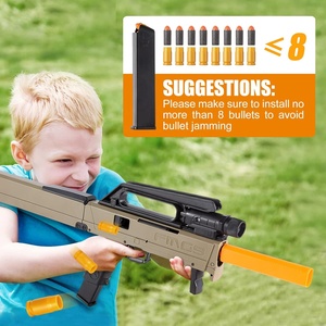 NOUVEAU FMG9 Pistolet Mitrailleur Pliant à Balles Souples, Lanceur de Balles en Mousse en Plastique, Effet Vibrant, Jouet Électronique d'Extérieur - Product Image 2