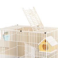 Cages à lapins pliables extra-larges à double couche, en fil métallique épaissi et tissé densément, pour usage domestique