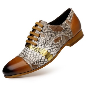 Zapatos Casuales de Cuero para Hombre, Oxfords de Piel Vacuna Pura, Transpirables, con Suela de Goma, para Fiesta, Comercio Exterior Transfronterizo - Product Image 1