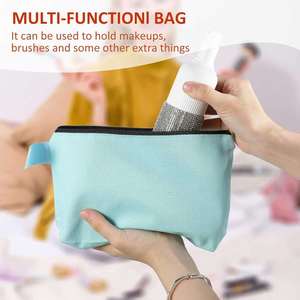 Estuche de Lona Multiusos Económico para Viajes y Biblioteca con Cierre, para Niños, Niñas y Adolescentes, para Lápices de Colores y Cosméticos - Product Image 4