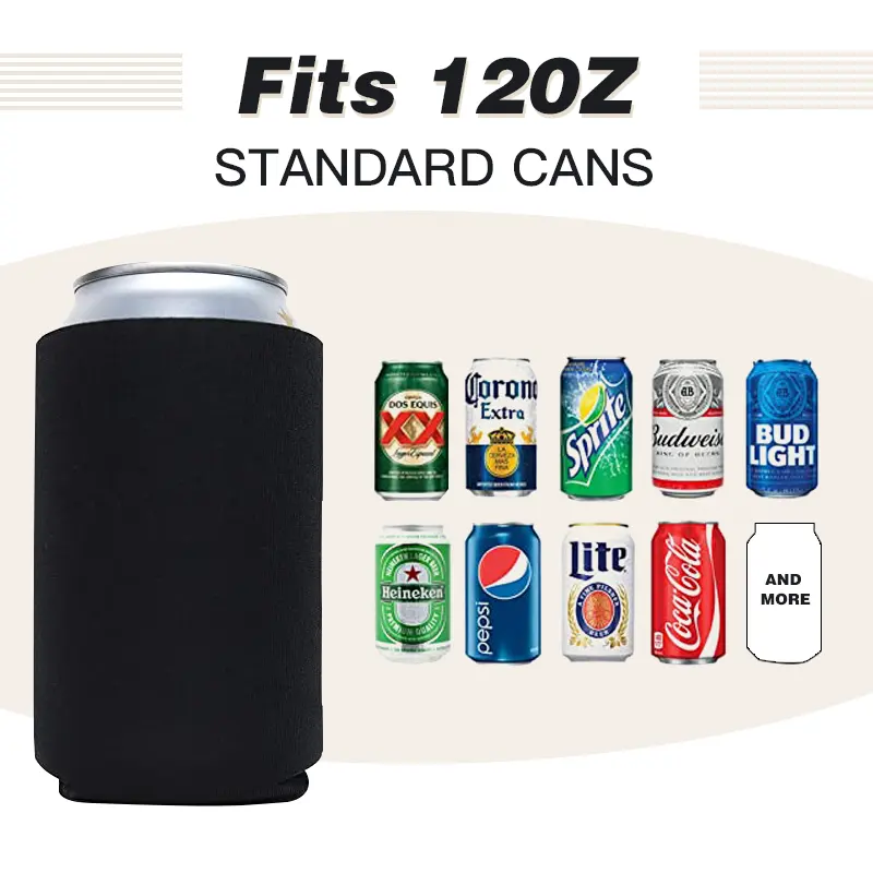 Custom Neoprene Can Cooler Slim Can Cooler Beer Bottle Holder Personalized Sublimation Can Cooler with Custom Logo